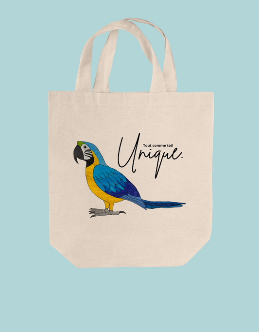 Tote-Bag " PERROQUET BLEU"